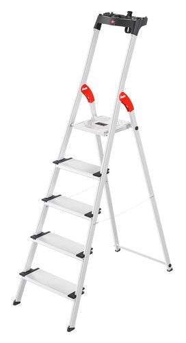 ALU-SICHERHEITS-STEHLEITER L80 5-STUFIG