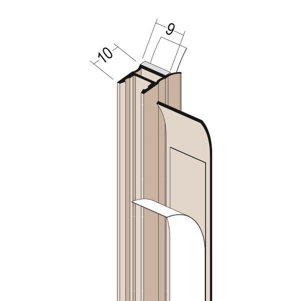 ANPUTZLEISTE 3726 9MM 2,6M WEIß