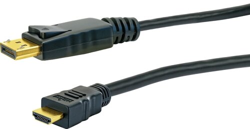 ANSCHLUSSKABEL DISPLAYPORT SCHW. 2M HDMI