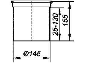 AUFSATZRAHMEN-VERLÄNGERUNG D 145 MM