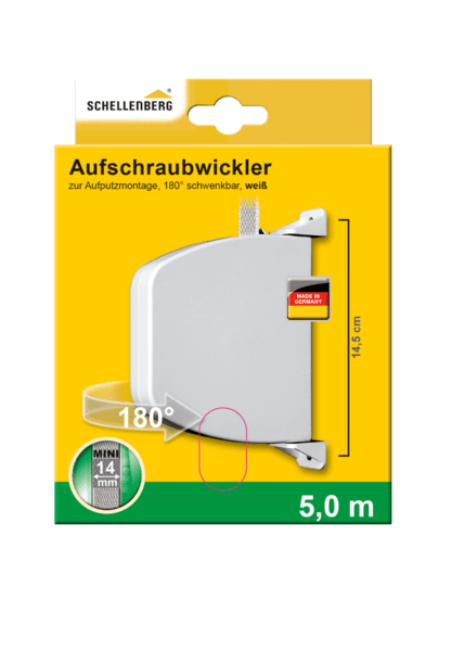 AUFSCHRAUBWICKLER MINI SCHWENKBAR WEIß