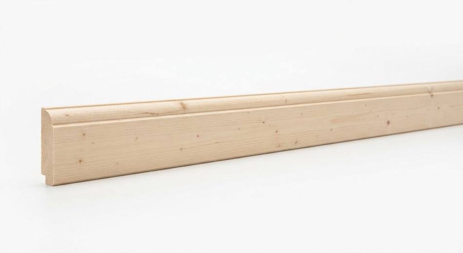 FUßLEISTE FICHTE ASTIG ROH 12X70, 4,2M