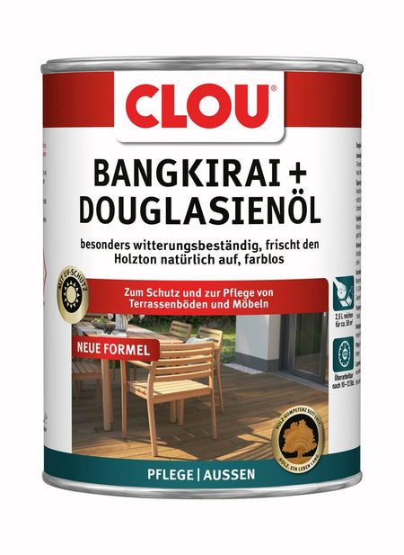 CLOU Bangkirai- und Douglasien-Öl farblos, 2,5 l