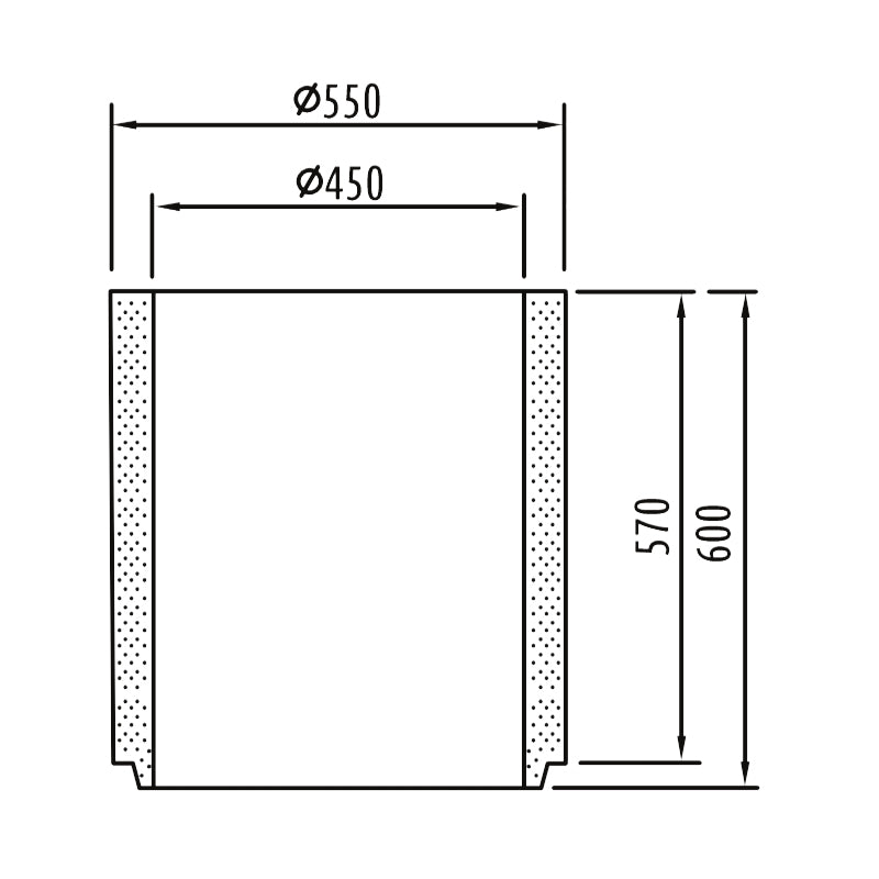 BETON-SCHAFT TEIL 5D 570MM O.TRAGNOCKEN