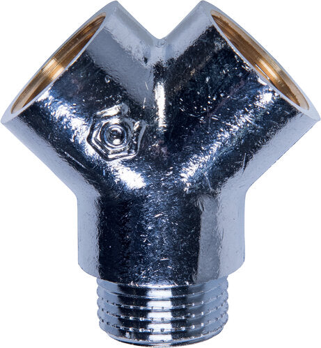 CHROM GABELSTÜCK 1XAG,2XIG, 1/2"