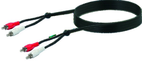 CINCH-AUDIO-VERBINDUNG SCHWARZ 1,5M