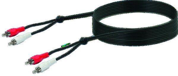 CINCH-AUDIO-VERBINDUNG SCHWARZ 5M