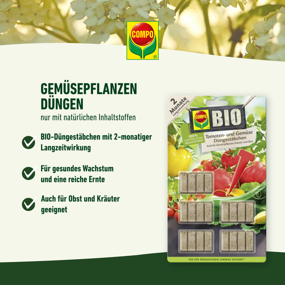 COMPO BIO TOMATEN- UND GEMÜSE DÜNGESTÄB.