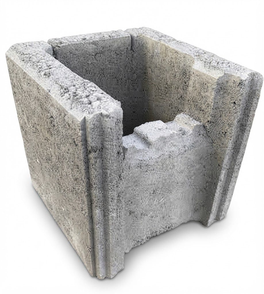 SCHALUNGSSTEIN-END  BETON 17,5/17,5/25CM