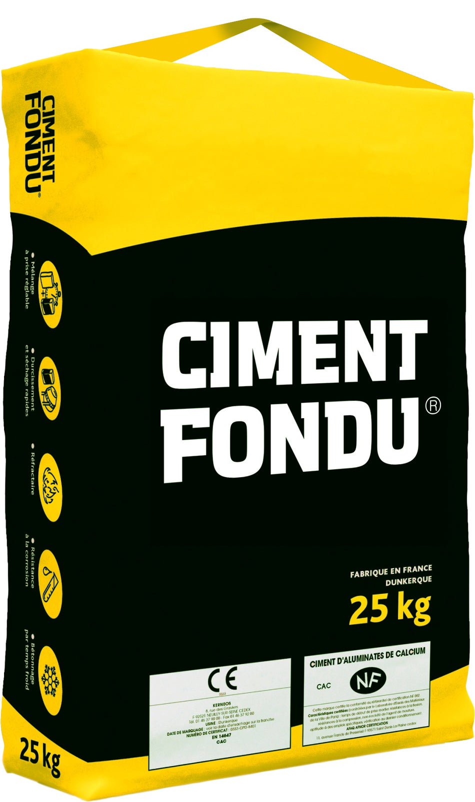 TONERDESCHMELZZEMENT CIMENT FONDU 25KG