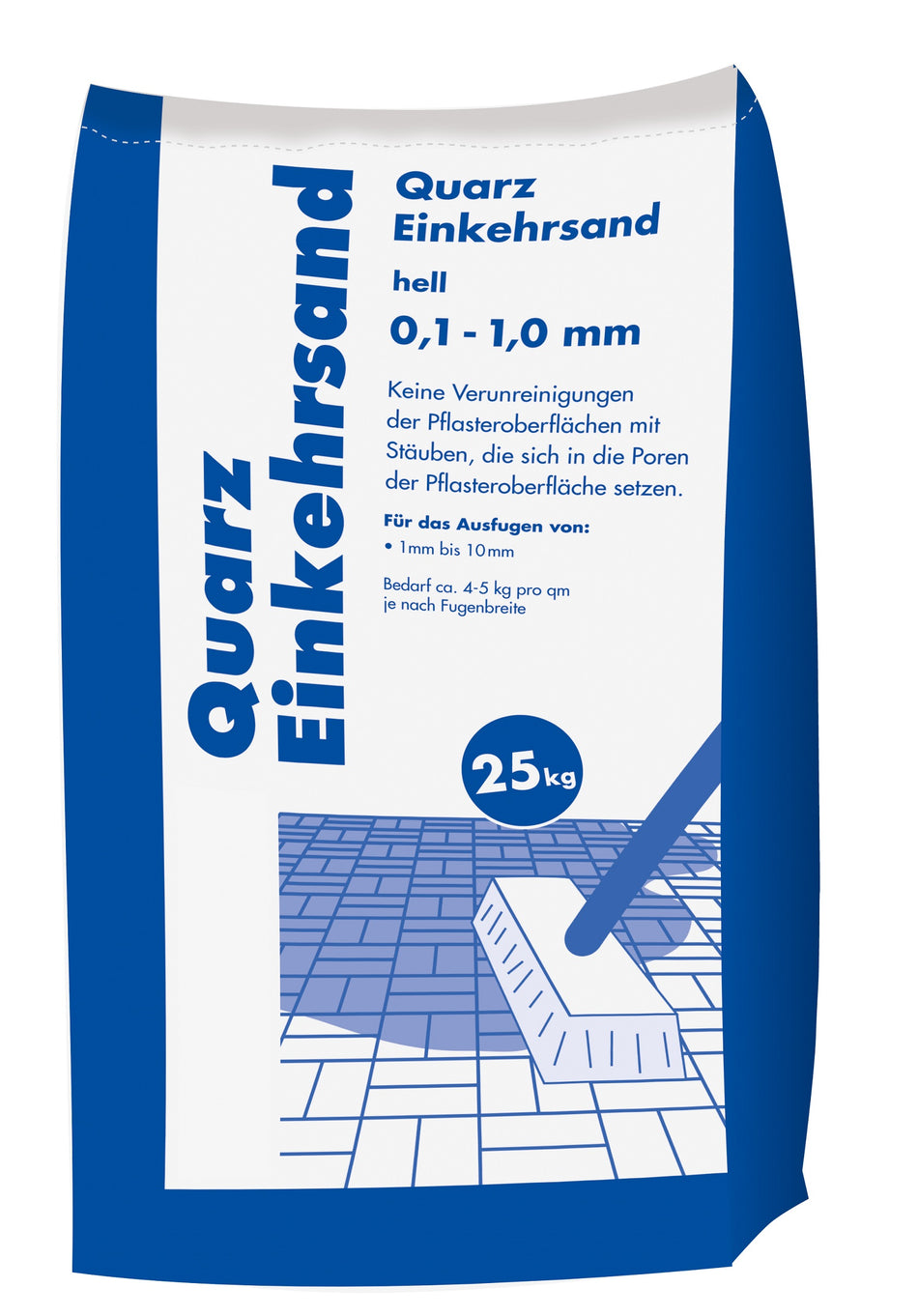EINKEHRSAND QUARZ HELL 0,1-1MM 25KG