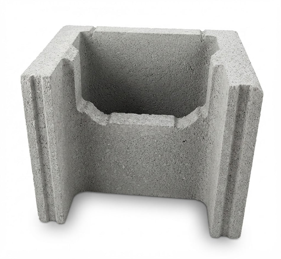 SCHALUNGSSTEIN-END BETON 25/30,0/25CM