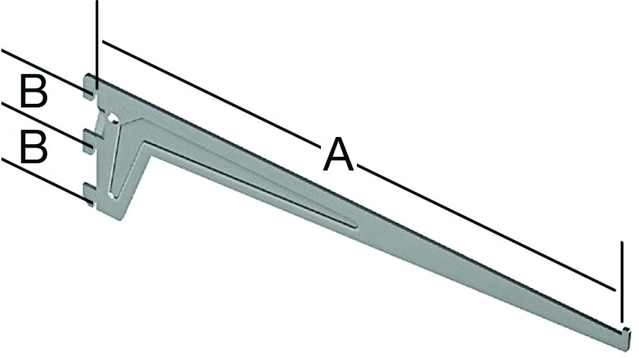 EINLOCHTRÄGER ALUWEIß 3 HAKEN 500X40 MM