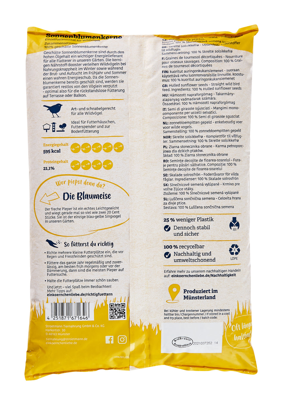 ELLES SONNENBLUMEN GESCHÄLT 1KG