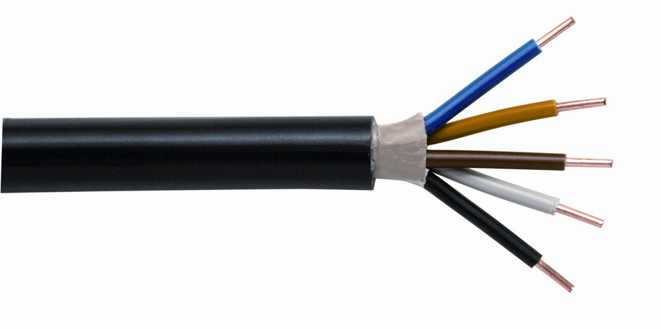 ERDKABEL SCHW. NYY-J 5X1,5 RING 25M
