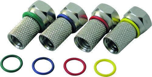 F-STECKER 7MM 4STÜCK FARBRINGE