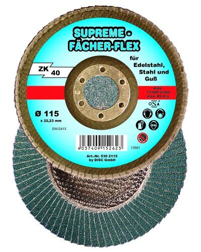 FÄCHERSCHEIBE SUPREME-FLEX 115 MM ZK 40