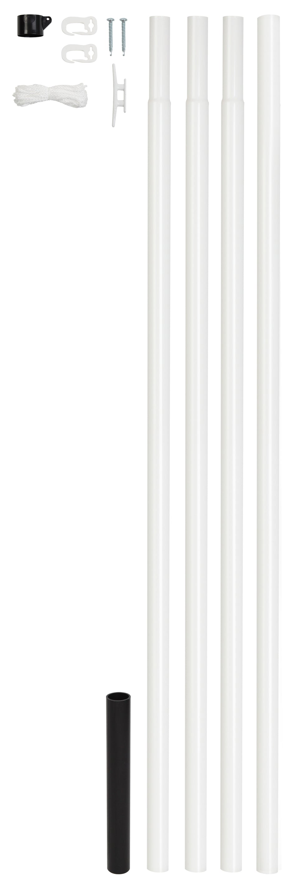 FAHNENMAST ALU WEIß MIT ZUBEHÖR 5750 MM