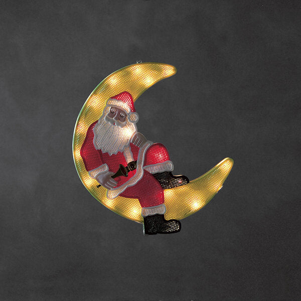 FENSTERBILD WEIHNACHTSMANN IM MOND 230V
