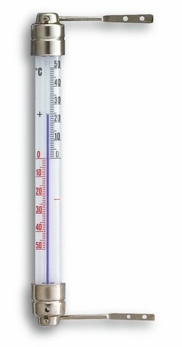 FENSTERTHERMOMETER METALL HALTER DREHBAR