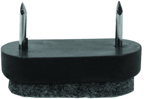 FILZGLEITER MIT PLASTIKPL. BRAUN 31X18MM
