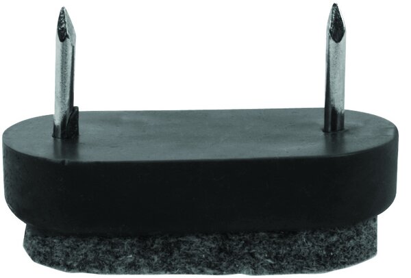 FILZGLEITER MIT PLASTIKPL. BRAUN 38X18MM