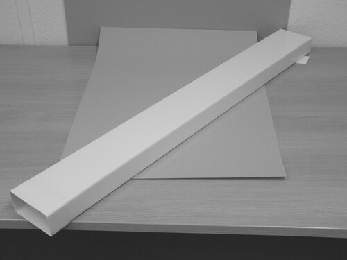 FLACHROHR WEISS 100 1 M M. MUFFE