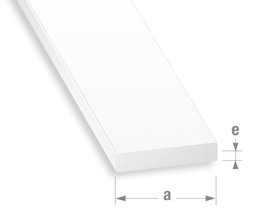 FLACHSTANGE PVC WEIß 20X2X2600 MM