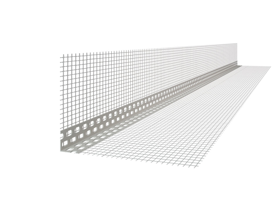 GEWEBEWINKEL PVC 8X12CM WEIß 2,5M
