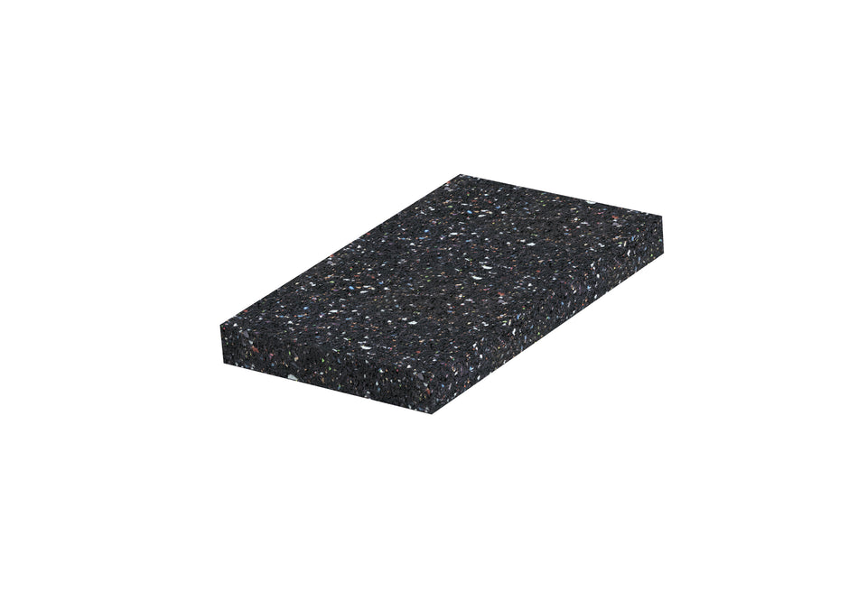 GUMMIPAD SCHWARZ 100X60X10MM