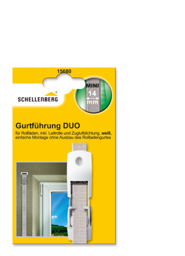 GURTFÜHRUNG DUO MINI WEIß 25X61X15 MM