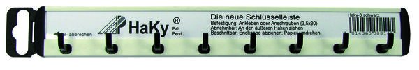 HAKENLEISTE WEIß 300 MM MIT 10 HAKEN