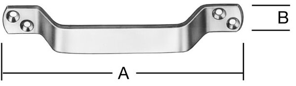 HANDGRIFF ES ROSTFREI 160X20X4,0 MM