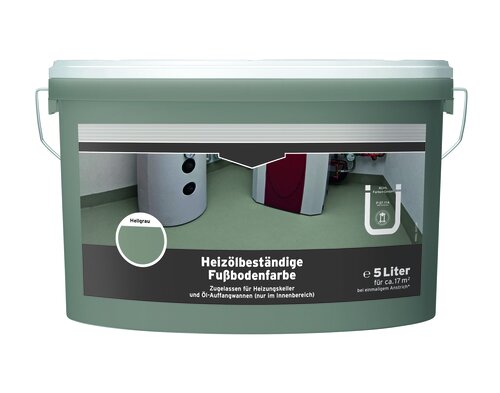 HEIZÖLBESTÄND. FUßBODENFARBE HELLGRAU 5L