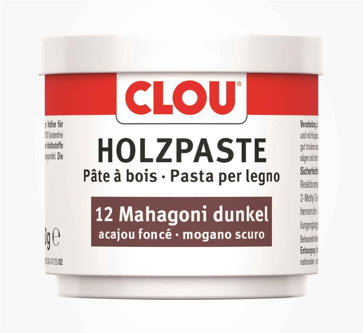 CLOU Holzpaste Nr. 12 Mahagoni dunkel, 150 g