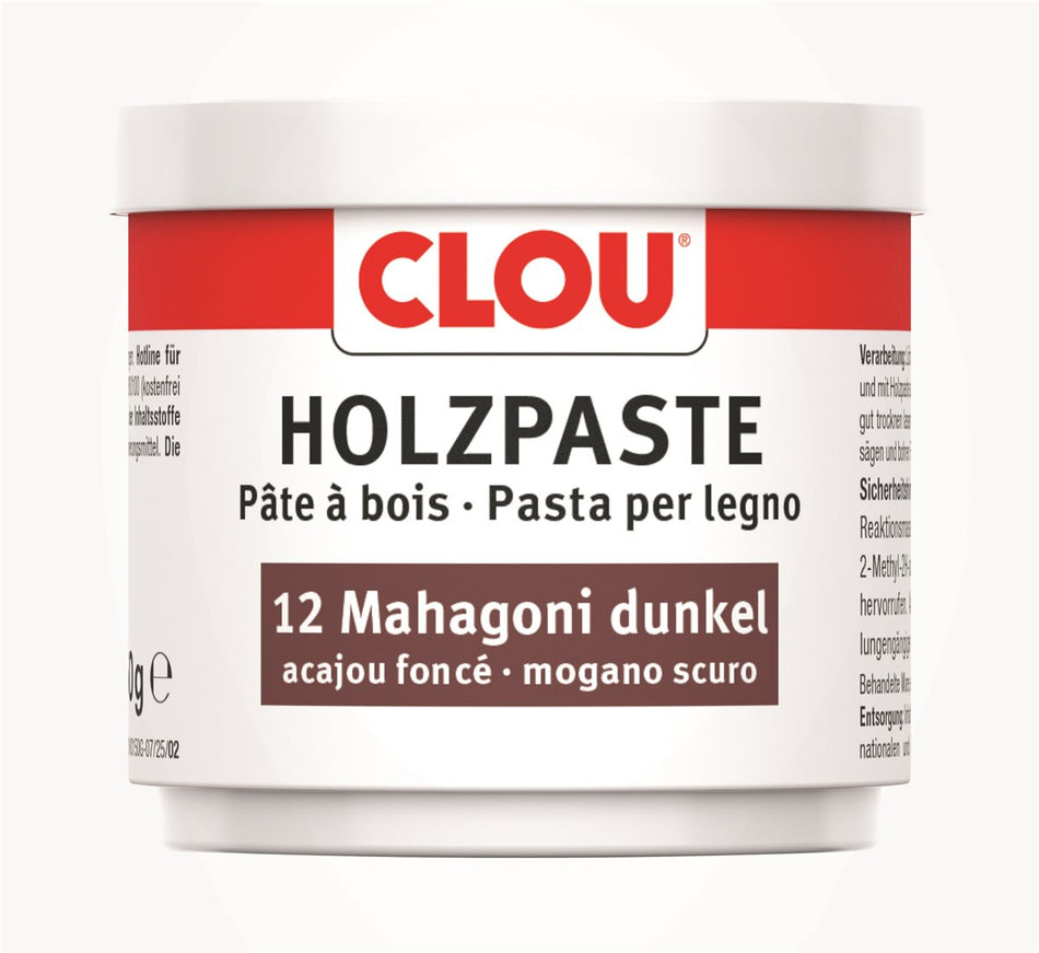 CLOU Holzpaste Nr. 12 Mahagoni dunkel, 150 g