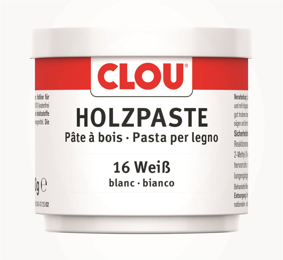 CLOU Holzpaste Nr. 16 Weiß in der 150-g-Dose