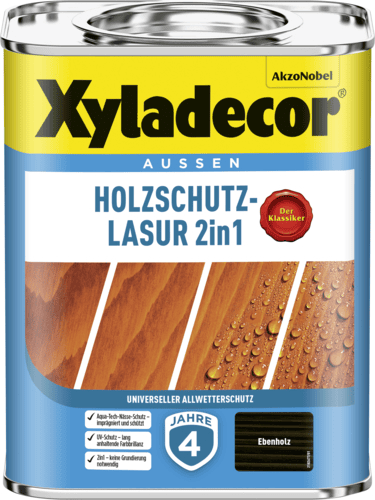 HOLZSCHUTZLASUR 2IN1 EBENHOLZ 0,75L