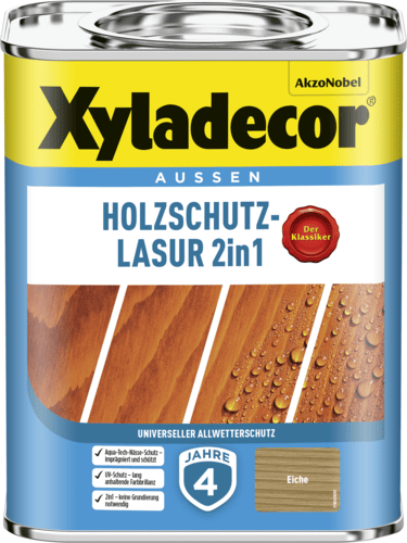 HOLZSCHUTZLASUR 2IN1 EICHE 0,75L