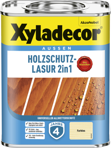 HOLZSCHUTZLASUR 2IN1 FARBLOS 0,75L