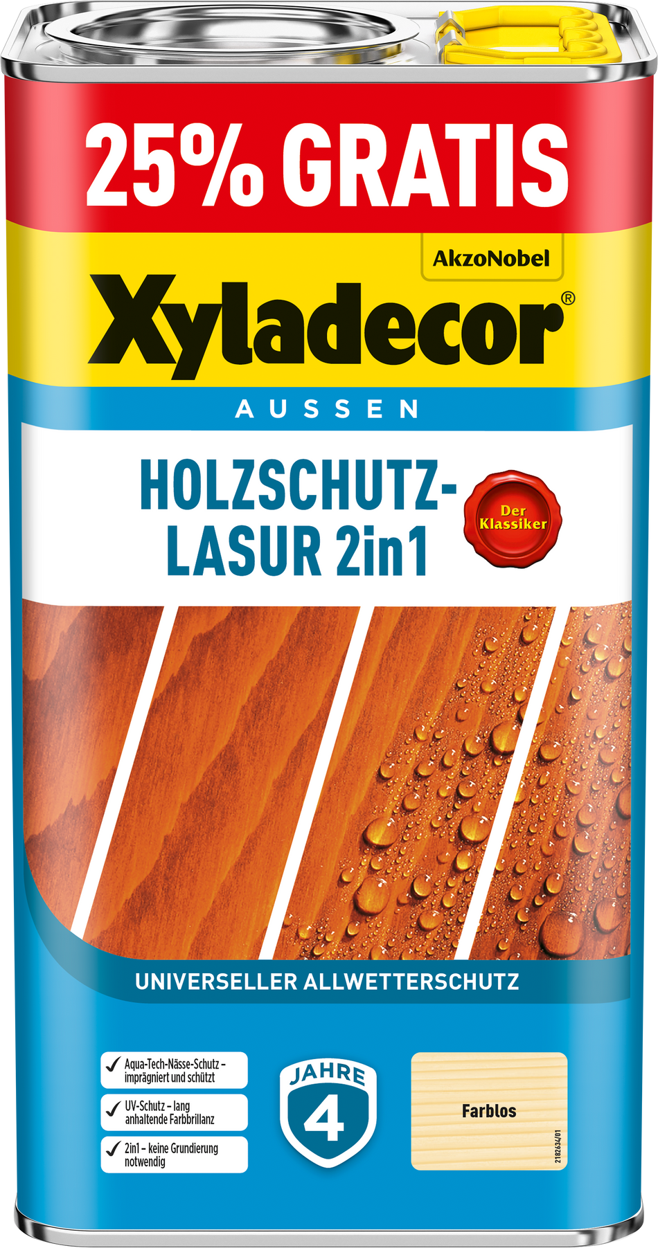HOLZSCHUTZLASUR 2IN1 FARBLOS 5L