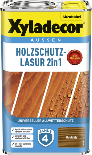 HOLZSCHUTZLASUR 2IN1 KASTANIE 2,5L