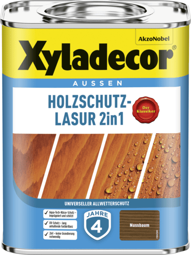 HOLZSCHUTZLASUR 2IN1 NUSSBAUM 0,75L