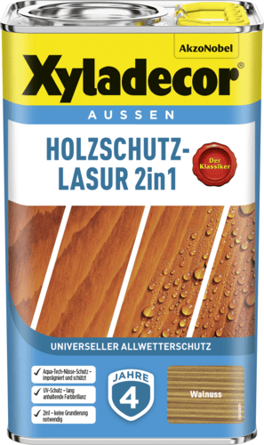 HOLZSCHUTZLASUR 2IN1 WALNUSS 2,5L
