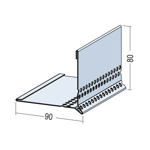 KIESFANGLEISTE ALU 9130 80X90MM 2,5M