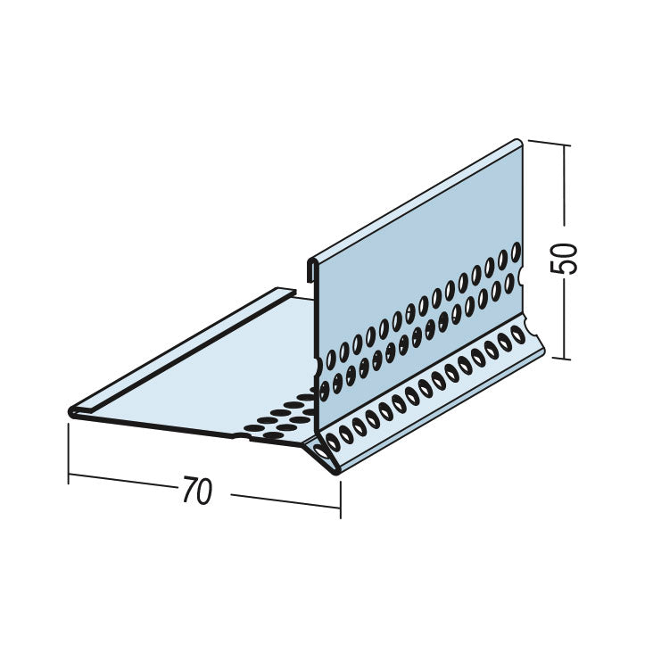 KIESFANGLEISTE ALU 9139 50X70MM 2,5M