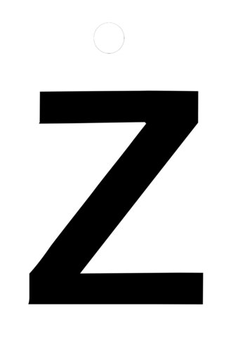 KLEBEBUCHSTABE SCHWARZ 35 MM Z