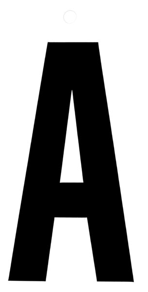 KLEBEBUCHSTABE SCHWARZ 100 MM A