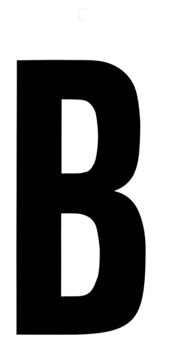 KLEBEBUCHSTABE SCHWARZ 100 MM B