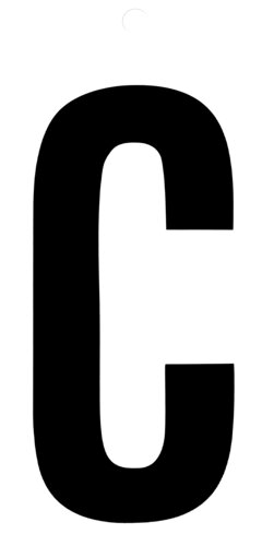 KLEBEBUCHSTABE SCHWARZ 100 MM C